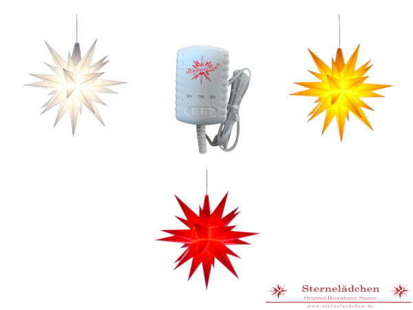 Sterne-Set A1e weiß/rot/gelb